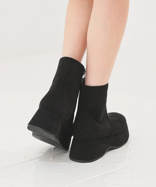 Honeys（ハニーズ）の「２ｗａｙカバーブーツ（ブーツ・レディース・ブラック/ダークブラウン・S/M/LL/L）」の18枚目の写真