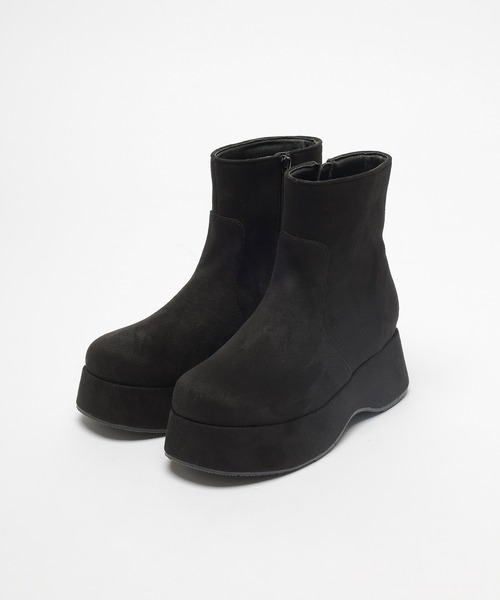 Honeys（ハニーズ）の「２ｗａｙカバーブーツ（ブーツ・レディース・ブラック/ダークブラウン・S/M/LL/L）」の6枚目の写真