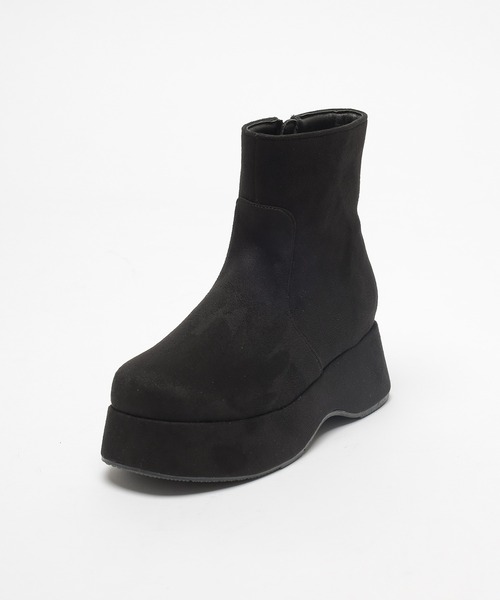 Honeys（ハニーズ）の「２ｗａｙカバーブーツ（ブーツ・レディース・ブラック/ダークブラウン・S/M/LL/L）」の7枚目の写真