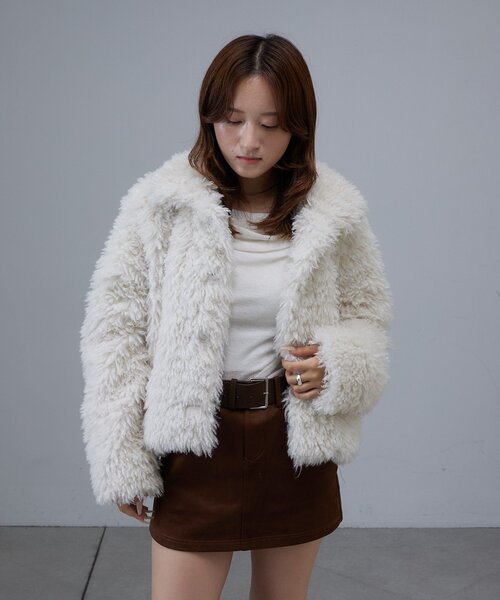 mline プードルコート　アイボリー mline]プードルコート（その他アウター）｜mline（エムライン