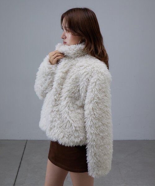 mystic プードルコート mystic プードルファーコート アイボリー サイズ2 - メルカリ