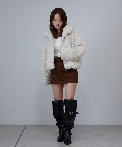 mline プードルコート　アイボリー mline]プードルコート（その他アウター）｜mline（エムライン