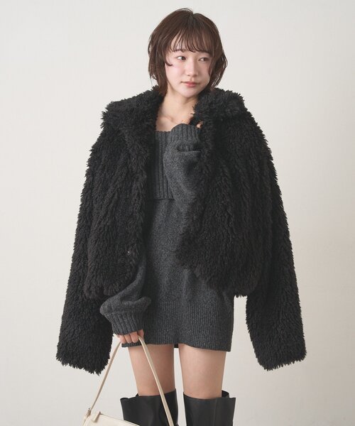 【ほぼ未使用】mline プードルコート セール】[mline]プードルコート（その他アウター）｜mline