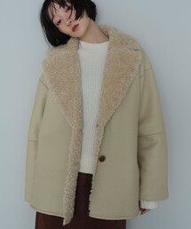 EMMEL REFINES | ＜EMMEL REFINES＞EM リバーシブル フェイクムートン コート(ピーコート)