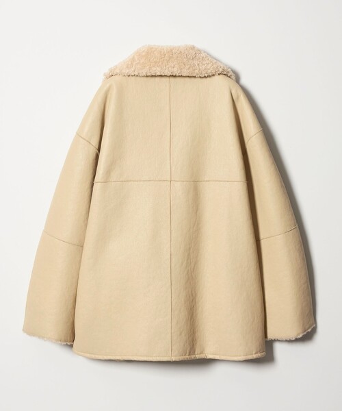 EMMEL REFINES（エメルリファインズ）の「＜EMMEL REFINES＞EM リバーシブル フェイクムートン コート（ピーコート・レディース・ダークブラウン/ベージュ・M/S）」の22枚目の写真