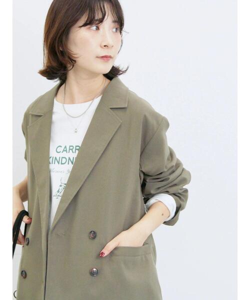 新品】 モラビト プルミエノーカラージャケット ベージュカーキ