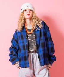 a.p.o.v. クロップド丈チェックネルシャツ