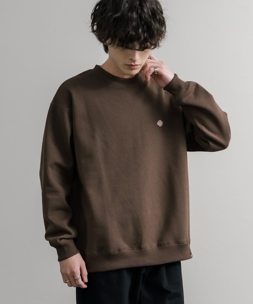 Dickies(ディッキーズ)の「Dickies 裏起毛ワンポイントロゴワッペンクルーネック長袖スウェットトレーナー(スウェット・メンズ・ネイビー/オートミール/ブラック/ブラウン・LL/L/M)」の12枚目の写真