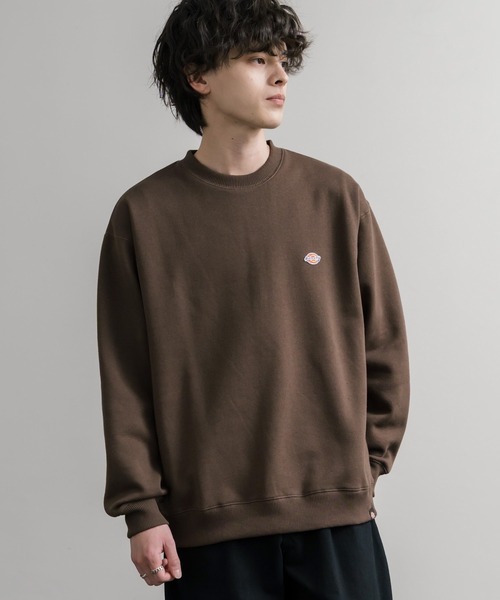 Dickies(ディッキーズ)の「Dickies 裏起毛ワンポイントロゴワッペンクルーネック長袖スウェットトレーナー(スウェット・メンズ・ネイビー/オートミール/ブラック/ブラウン・LL/L/M)」の10枚目の写真
