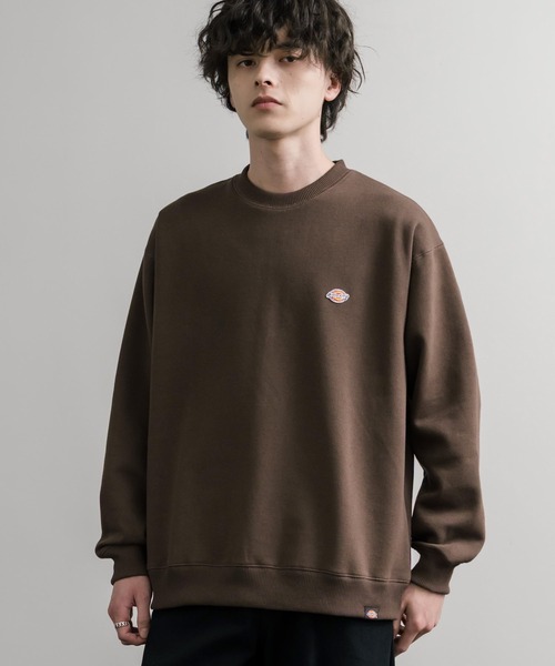 Dickies(ディッキーズ)の「Dickies 裏起毛ワンポイントロゴワッペンクルーネック長袖スウェットトレーナー(スウェット・メンズ・ネイビー/オートミール/ブラック/ブラウン・LL/L/M)」の11枚目の写真