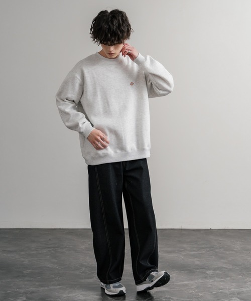 Dickies(ディッキーズ)の「Dickies 裏起毛ワンポイントロゴワッペンクルーネック長袖スウェットトレーナー(スウェット・メンズ・ネイビー/オートミール/ブラック/ブラウン・LL/L/M)」の18枚目の写真