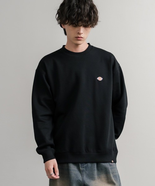 Dickies(ディッキーズ)の「Dickies 裏起毛ワンポイントロゴワッペンクルーネック長袖スウェットトレーナー(スウェット・メンズ・ネイビー/オートミール/ブラック/ブラウン・LL/L/M)」の7枚目の写真