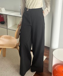 ベルトデザインワイドパンツ