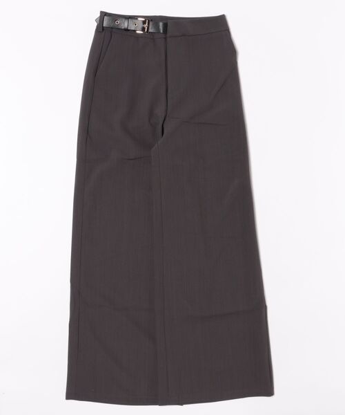 STYLEBLOCK(スタイルブロック)の「ベルトデザインワイドパンツ(その他パンツ・レディース・ブラック/グレー・M/S)」の4枚目の写真