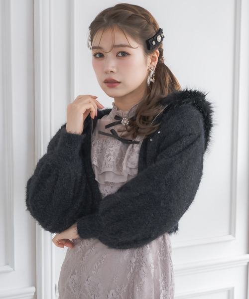 セール】ラメシャギーニットパーカー（ニット/セーター）｜couture BY