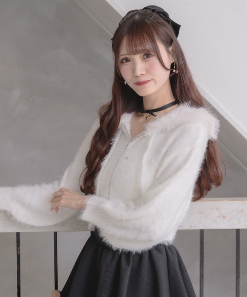 ラメシャギーニットパーカー（ニット/セーター）｜couture BY ROJITA