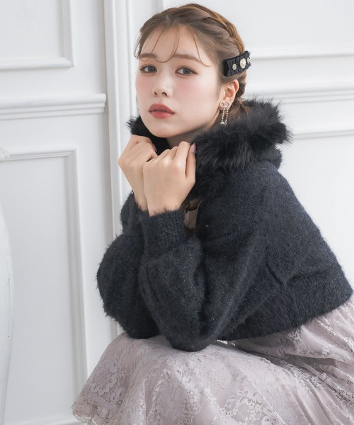 セール】ラメシャギーニットパーカー（ニット/セーター）｜couture BY