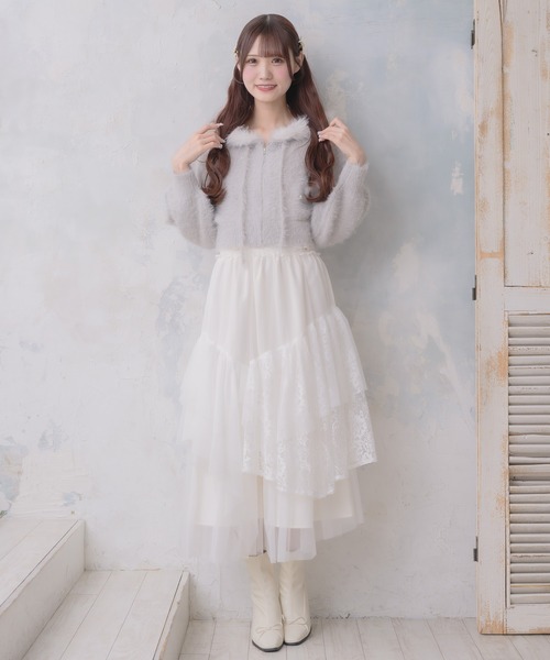 セール】ラメシャギーニットパーカー（ニット/セーター）｜couture BY