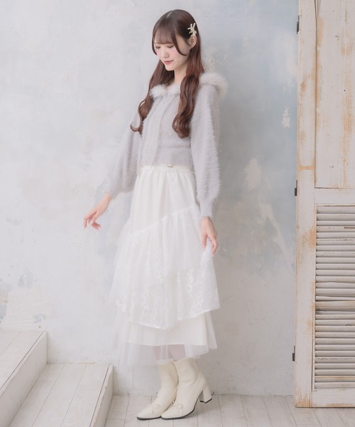 セール】ラメシャギーニットパーカー（ニット/セーター）｜couture BY