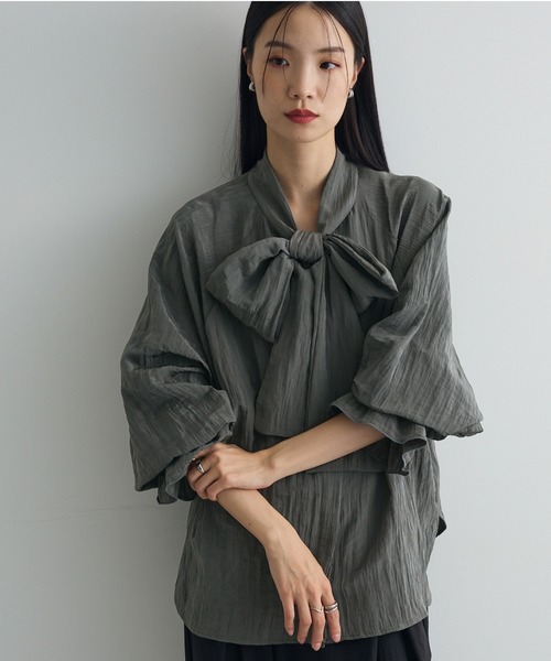 セール】ボウタイリボンブラウス（シャツ/ブラウス）｜AnriettMusee