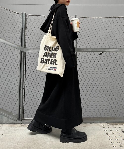 WILLOW(ウィロー)の「【willow】ニットフーディースキッパーワンピース(ワンピース・レディース・ブラック/グレー・ONE SIZE)」の5枚目の写真