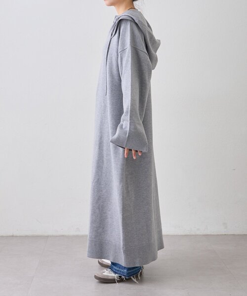 WILLOW(ウィロー)の「【willow】ニットフーディースキッパーワンピース(ワンピース・レディース・ブラック/グレー・ONE SIZE)」の13枚目の写真