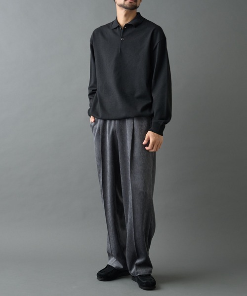 COLONY 2139(コロニートゥーワンスリーナイン)の「TW/ポリエステルウールニットポロ(ニット/セーター・メンズ・チャコールグレー/ブラック・MEDIUM/LARGE)」の22枚目の写真