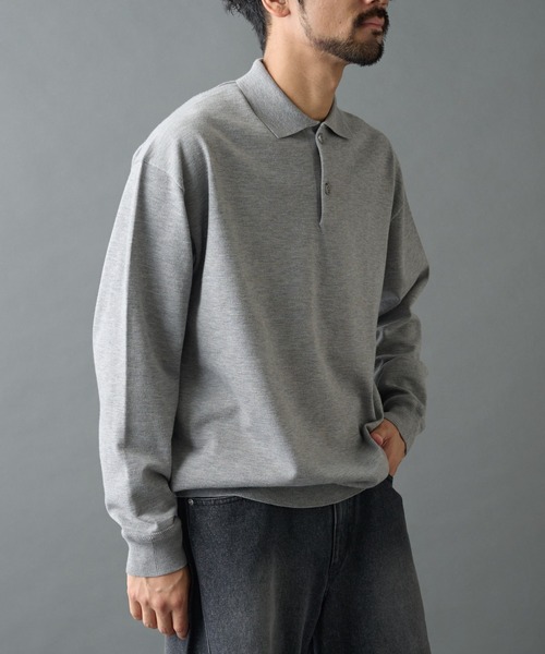 COLONY 2139(コロニートゥーワンスリーナイン)の「TW/ポリエステルウールニットポロ(ニット/セーター・メンズ・チャコールグレー/ブラック・MEDIUM/LARGE)」の21枚目の写真