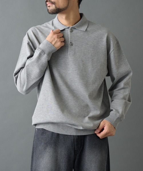 COLONY 2139(コロニートゥーワンスリーナイン)の「TW/ポリエステルウールニットポロ(ニット/セーター・メンズ・チャコールグレー/ブラック・MEDIUM/LARGE)」の19枚目の写真