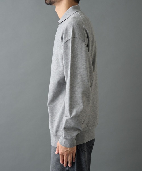 COLONY 2139(コロニートゥーワンスリーナイン)の「TW/ポリエステルウールニットポロ(ニット/セーター・メンズ・チャコールグレー/ブラック・MEDIUM/LARGE)」の9枚目の写真