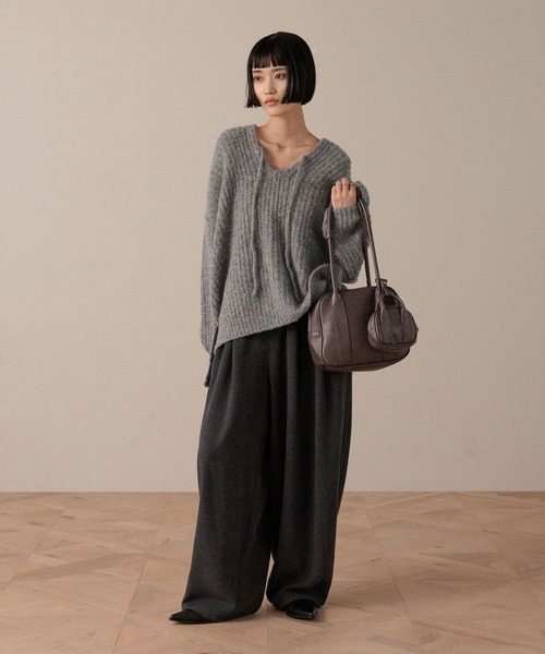 LOWRYS FARM（ローリーズファーム）の「２ＳＥＴボストンＢＡＧ  607206（ボストンバッグ・レディース・アイボリー/ブラック/ブラウン・FREE）」の6枚目の写真