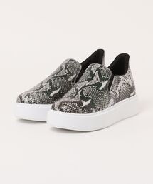 ALPHA CUBIC（アルファーキュビック）の「【ALPHA CUBIC】本革・撥水 厚底 プラットフォーム スリッポン スニーカー（スリッポン）」