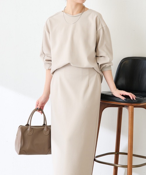 COLLAGE GALLARDAGALANTE（コラージュガリャルダガランテ）の「ビーズラインカットセットアップ（ワンピース・レディース・ネイビー/グレイッシュベージュ・FREE）」の2枚目の写真