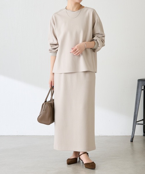 COLLAGE GALLARDAGALANTE（コラージュガリャルダガランテ）の「ビーズラインカットセットアップ（ワンピース・レディース・ネイビー/グレイッシュベージュ・FREE）」の3枚目の写真