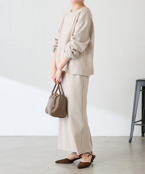 COLLAGE GALLARDAGALANTE（コラージュガリャルダガランテ）の「ビーズラインカットセットアップ（ワンピース・レディース・ネイビー/グレイッシュベージュ・FREE）」の4枚目の写真