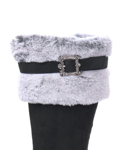 ファー付スエードロングブーツ（ブーツ）｜axes femme（アクシーズ