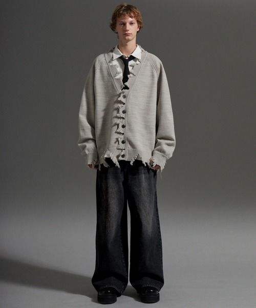 cussil（クシル）の「【cussil/クシル】【12oz】ヴィンテージデザインワイドバギーストレートデニムパンツ（デニムパンツ・メンズ・ブラック/ブルー/グレー・M/S/L）」の16枚目の写真