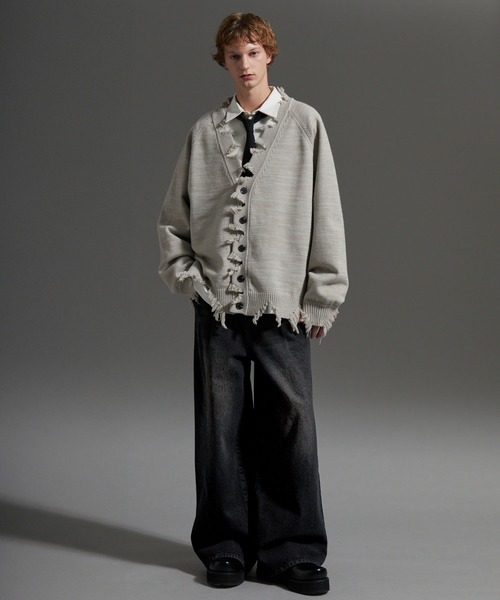 cussil（クシル）の「【cussil/クシル】【12oz】ヴィンテージデザインワイドバギーストレートデニムパンツ（デニムパンツ・メンズ・ブラック/ブルー/グレー・M/S/L）」の17枚目の写真