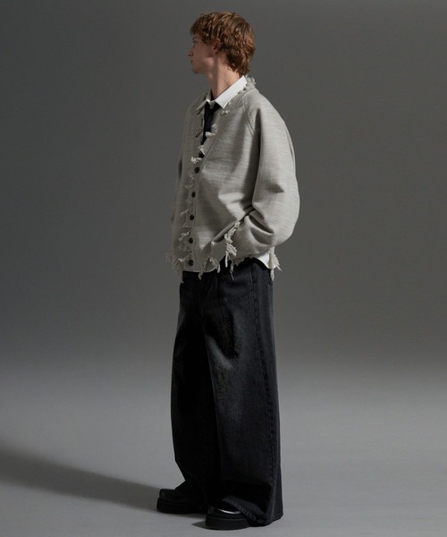 cussil（クシル）の「【cussil/クシル】【12oz】ヴィンテージデザインワイドバギーストレートデニムパンツ（デニムパンツ・メンズ・ブラック/ブルー/グレー・M/S/L）」の21枚目の写真