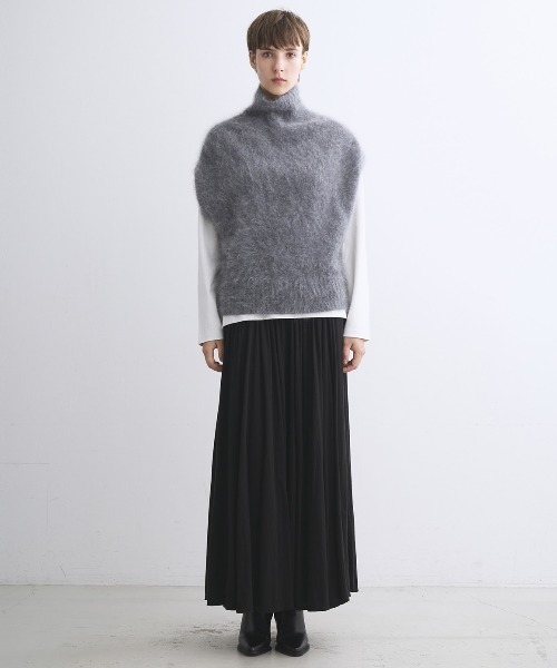 three dots ファーカシミヤベスト ファーカシミヤ ベスト（ベスト）｜three dots（スリードッツ）の