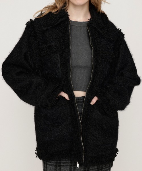 FLUFFY TWEED JK フラッフィー ツイード ジャケット 秋服 冬服