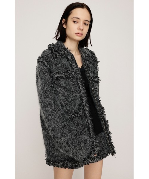 SLY（スライ）の「FLUFFY TWEED JK フラッフィー ツイード ジャケット 秋服 冬服（テーラードジャケット・レディース・ブラック/オフホワイト/グレー系その他2・FREE）」の13枚目の写真