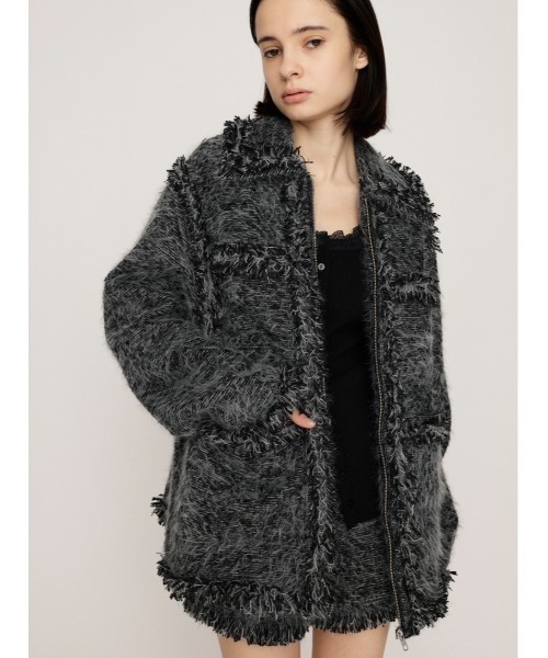 FLUFFY TWEED JK フラッフィー ツイード ジャケット 秋服 冬服