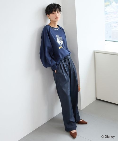 BARNYARDSTORM(バンヤードストーム)の「BARNYARDSTORM / ウォームサテンワイドパンツ 【YouTube「i.style closet」紹介アイテム】(その他パンツ・レディース・ホワイト/ネイビー・S/M)」の7枚目の写真