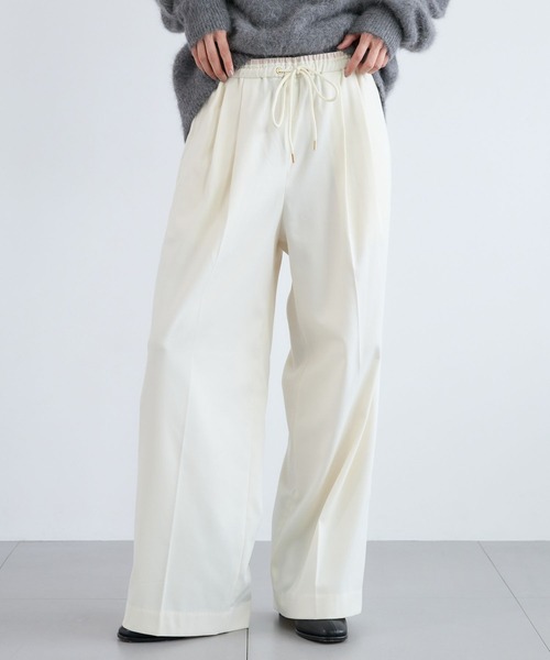 BARNYARDSTORM(バンヤードストーム)の「BARNYARDSTORM / ウォームサテンワイドパンツ 【YouTube「i.style closet」紹介アイテム】(その他パンツ・レディース・ホワイト/ネイビー・S/M)」の9枚目の写真