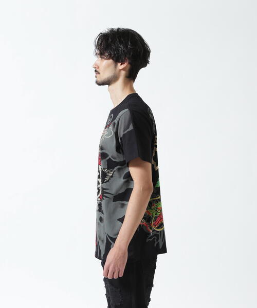 Ed Hardy(エドハーディー)の「Ed Hardy/エド ハーディー/ECST SS TEE_ROSE(Tシャツ/カットソー・メンズ・ブラック・L/M/XL)」の4枚目の写真