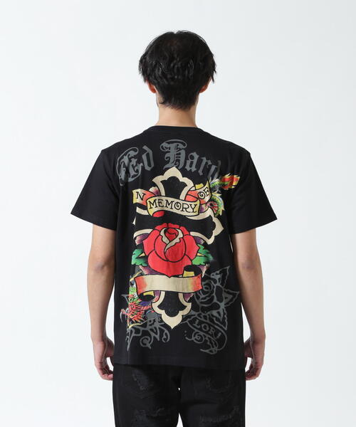 Ed Hardy(エドハーディー)の「Ed Hardy/エド ハーディー/ECST SS TEE_ROSE(Tシャツ/カットソー・メンズ・ブラック・L/M/XL)」の5枚目の写真