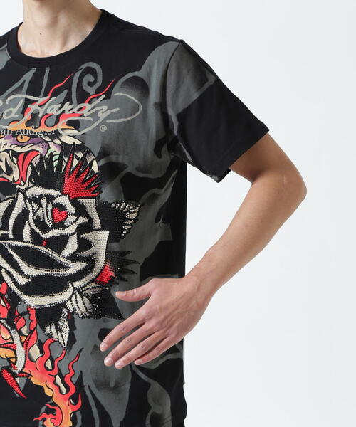Ed Hardy(エドハーディー)の「Ed Hardy/エド ハーディー/ECST SS TEE_ROSE(Tシャツ/カットソー・メンズ・ブラック・L/M/XL)」の7枚目の写真