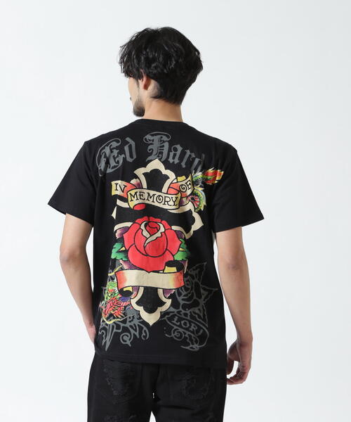 Ed Hardy(エドハーディー)の「Ed Hardy/エド ハーディー/ECST SS TEE_ROSE(Tシャツ/カットソー・メンズ・ブラック・L/M/XL)」の14枚目の写真