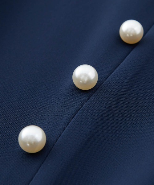 RANAN（ラナン）の「【2点セット】洗える/防シワ　バックパール調ペプラムセットアップ[Sサイズ有]（パンツドレス・レディース・ブラック/ネイビー・S/M/L/LL）」の10枚目の写真